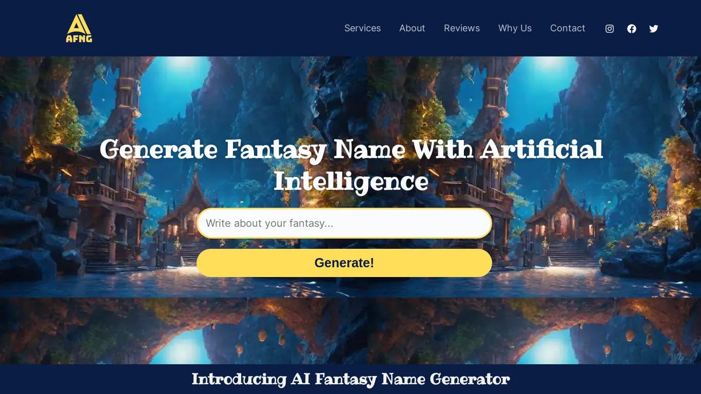 Cover Image for AI Fantasy Name Generator